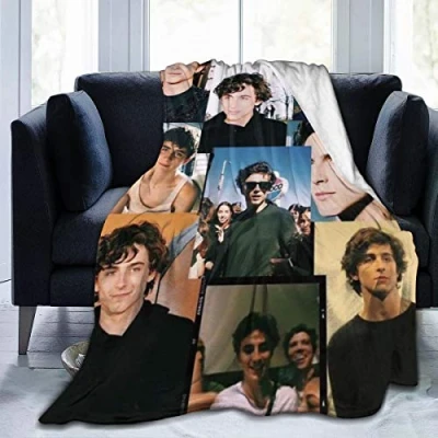 Image of Timothee Chalamet Fleece Blanket Lightweight Super Soft Cozy Luxury Bed Microfiber