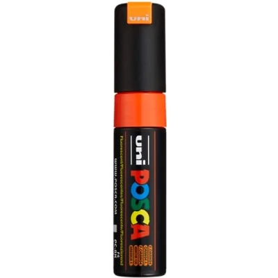 Image of Uni Ball Posca Broad Chisel Tip Marker Fluorescent Orange