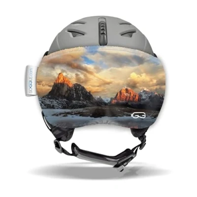 Image of Soggle Vizor Visor Protection for Helmets (Ski Helmets), Colour: Dolomites