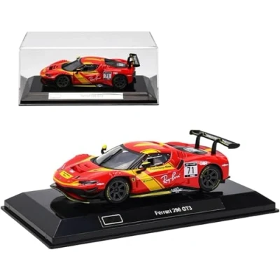 Image of HTLNUZD Bburago 2023 1/43 296 GT3 Alloy Racing Rally Car for Ferrari Adult Die Cast Luxury Vehicles Collectible Model