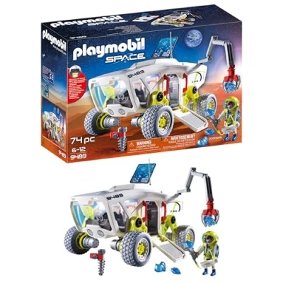 Image of Playmobil 9489 space Mars Mission Research Vehicle, experience for little explorers, educational toy, fun imaginative role play, set children ages 6+