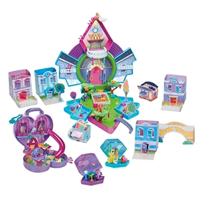 Image of My Little Pony Mini World Magic Equestria Collection Set Customizable Toy Playset for Kids with Over 120 Pieces, Multicolor