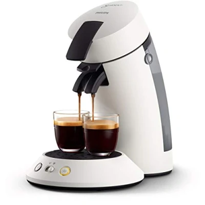 Image of Philips Senseo Original Plus Pod Machine, White, Intensity Selector, Coffee Boost Technology, Made with Recycled Plastic, CSA210/11