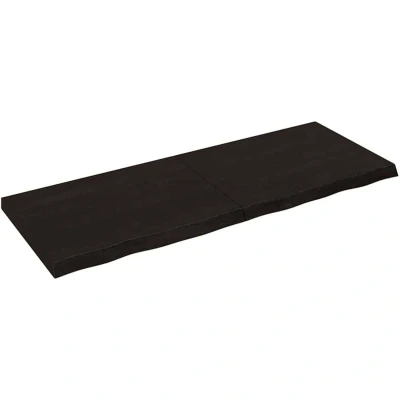 Image of vidaXL Wall Shelf Dark Brown 160x60x(2 6) cm Treated Solid Wood Oak