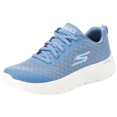 Image of Skechers Women&#039;s GO Walk Flex Viva, Blue Textile/Trim, 4 UK