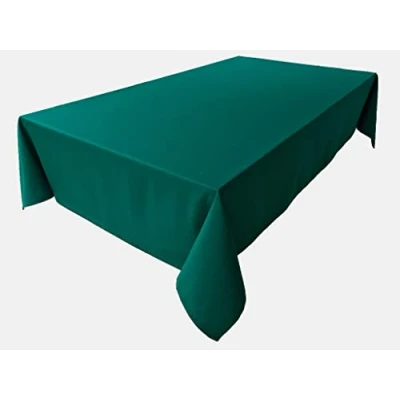 Image of Tablecloth, Table Linen, 100% Cotton, Concept Collection, Choice of Colours and Sizes (Tablecloth 150 x 220 cm, Fir Green)