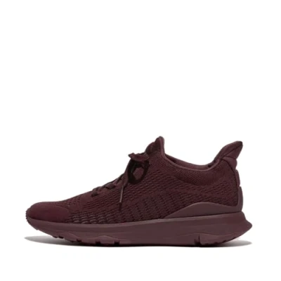 Image of Fitflop Women&#039;s Vitamin FFX Knit Sports Sneakers, Raisin Purple, 5 UK