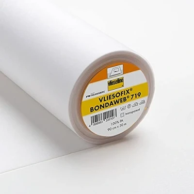 Image of Vilene Vlieseline Bondaweb 719 by The Metre, Fusible Iron On Double Sided Sheet for Sewing, Mending, Quilting, Applique, Repair, &amp; Stabilizer