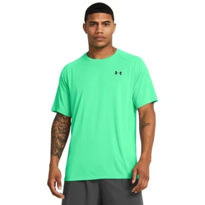 Image of Under Armour Men&#039;s Tech 2.0 Short Sleeve T Shirt, (300) Vapor Green / Black, XXXXL