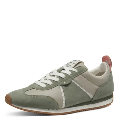 Image of Tamaris Trainers, Women&#039;s, Size: 7.5, Sage comb Leather and textile