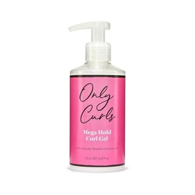 Image of Only Curls Mega Hold Curl Gel 250ml Strong Styling for Defined, Long Lasting, and Frizz Free Vegan &amp; Cruelty Care