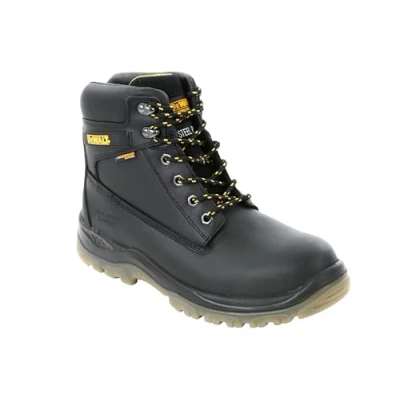 Image of DEWALT Titanium Mens Safety Boot Steel Toe Cap Waterproof Leather Black Size 11