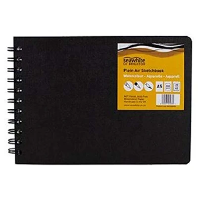 Image of Seawhite Plein Air Watercolour Sketchbook A5 20 Sheets 350gsm Acid Free White Paper