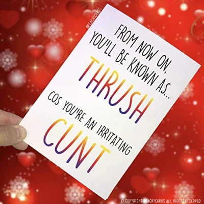 Image of Funny Cards, Novelty Joke Best Friend Card, C*nt Swearing Irritating Cards Adult Humour Birthday PC55