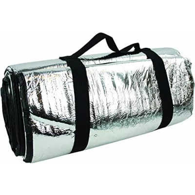 Image of Highlander Thermo Survival Blanket ― Large Safety Foil for Emergencies, Car Boot, Hiking, Rescues, First Aid, Injuries Insulates &amp; Retain Body Heat