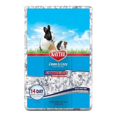 Image of Kaytee Clean &amp; Cozy Extreme Odour Control Super Absorbent Paper Bedding for Cages, Hamster, Gerbil, Mice, Guinea, 40 Litre