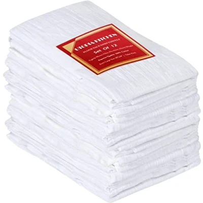 Image of Utopia Kitchen Flour Sack Towels (12 Pack 71 x Centimeters) 100% Cotton Dishcloth,