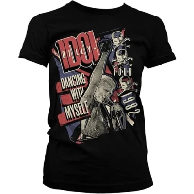 Image of Billy Idol Dancing with Myself Tour Mens T Shirt Black XXL