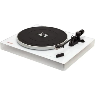 Image of Aiwa APX 680BT/WH: Bluetooth Turntable, 2 Speeds 33/45 RPM, Magnetic Aluminum Capsule, Balanced Arm, Color: White