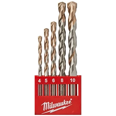 Image of Milwaukee 4002395369928 Concrete Drill Bit Set, 5 Piece, Multicolored