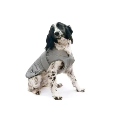 Image of Muddy Paws Ultimate Reflective Dog Coat Large, Silver