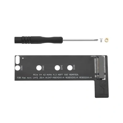 Image of Create idea Solid Hard Drive Adapter Card NVMe M.2 NGFF SSD L shaped M Key Disk Converter Compatible with Macbook Mini A1347 MEGEN2 MEGEM2