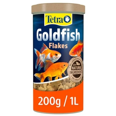Image of Tetra goldfish Flakes flake fish food for all and other coldwater fish, 1L