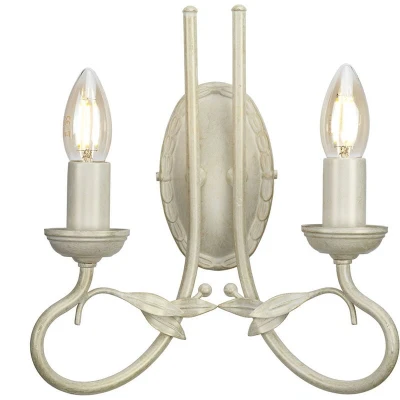 Image of Olivia 2 Light Indoor Candle Wall Gold, Ivory, E14