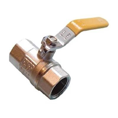 Image of 1/4&quot; Lever Ball Valve Yellow Handle