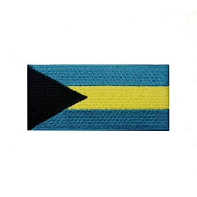 Image of Bahamas National Country Flag Iron Sew on Embroidered Patch