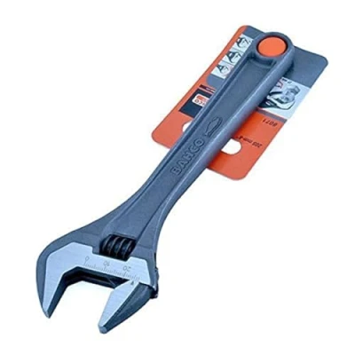 Image of Bahco 8071 IP &quot;Black Finished&quot; Adjustable Wrench in Industrial Pack, Grey, 8 Inch, 27 mm