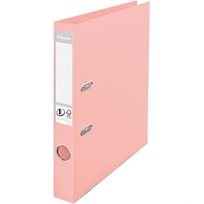 Image of Esselte, Solea, A4, Lever Arch File, 50 mm Spine, 350 Sheets Capacity, PP, Plastic Cover, File Folder, 231044, Solea Peach
