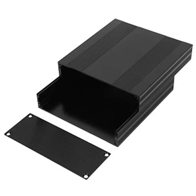 Image of Aluminum Box Black Printed Circuit Board Split Type DIY Electronic Project Enclosure Case