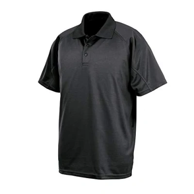 Image of Spiro Unisex Adults Impact Performance Aircool Polo Shirt (5XL) (Black)