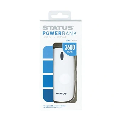 Image of Status 3600mAh Powerbank with 1 USB Port White