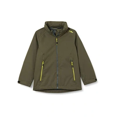 Image of CMP Children&#039;s Twill Jacket with Removable Hood, Moss, 110