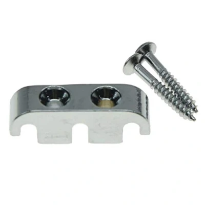 Image of KAISH Bass Guitar String Tree Retainer with Mouting Screws Chrome