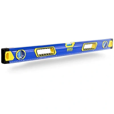 Image of S&amp;R Magnetic Spirit Level 80 cm with 3 Vials (Horizontal/Vertical/45) and 2 Handles. Accuracy Class 1