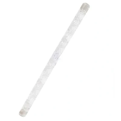 Image of Embossing Acrylic Clear Rolling Pin Sea Wave Effect Texture Cake Decorating Baking