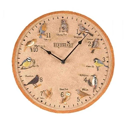 Image of Outside &amp; In Birdberry 12in Wall Clock (5064005)