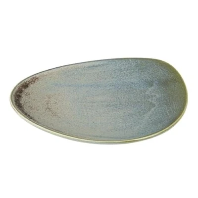 Image of Olympia Ember Blue Triangle Plates 250mm (Pack of 6)