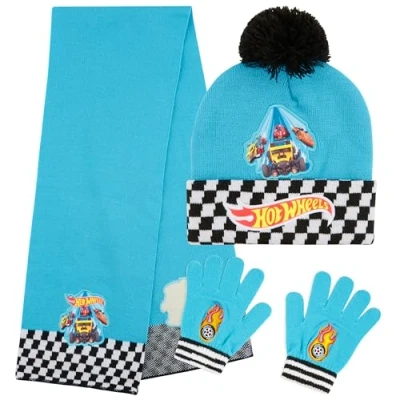 Image of Hot Wheels Boys Winter Accessories Set for School or Travel Gifts