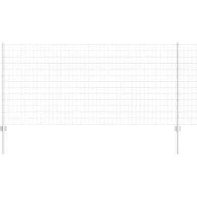 Image of vidaXL Euro Fence with 10 U Posts Silver 1x10 m Steel