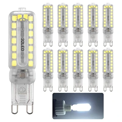 Image of COITROZR G9 LED Bulbs, AC 220 240V Dimmable Non Flicker, 10 PCS,Cool White 6000K,5W