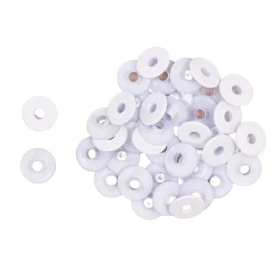 Image of Craftelier Pack of 40 Wide Eyelets Ideal for Cardmaking, Scrapbooking and Crafts Suitable Various Materials Inner Diameter 5 mm Outer 13 23 Colours (White)