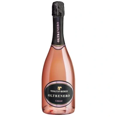 Image of Oltrenero Cruasé Brut Oltrepò Pavese DOCG Italian Sparkling Rosé Wine from Zenevredo, Lombardy Made with 100% Pinot Noir Grapes 75cl / 750ml, 12% ABV