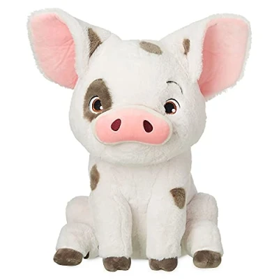 Image of Disney Store Official Pua Large Soft Plush Toy, Moana, 41cm/16, Feel Fabric with Embroidered Details and Characterful Expression, Suitable for All Ages