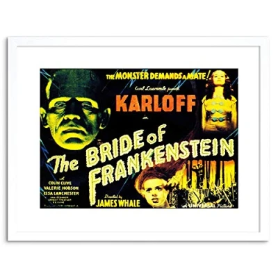 Image of Wee Blue Coo Movie Film Sequel Bride Frankenstein Karloff Whale Horror Framed Wall Art Print