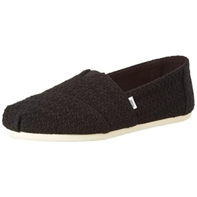 Image of TOMS Women&#039;s Alpargata Loafer Flat, Black, 3.5 UK