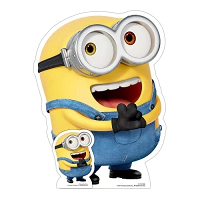 Image of Star Cutouts SC4124 Bob Happy Minions Mini Cardboard Cutout Birthdays Gifts Decorations